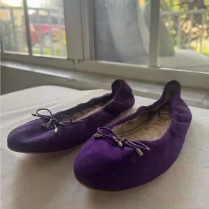 Sam Edelman Purple Flats with Suede Finish